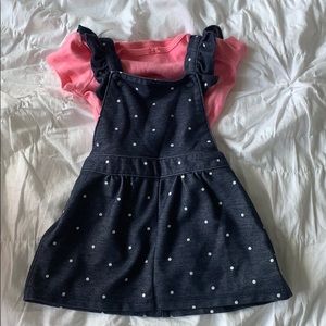 Infant girl overall two piece